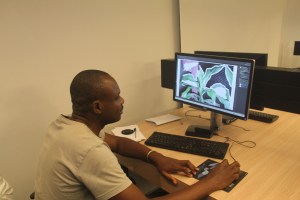 LucFosther Diop working at FAAP Campus